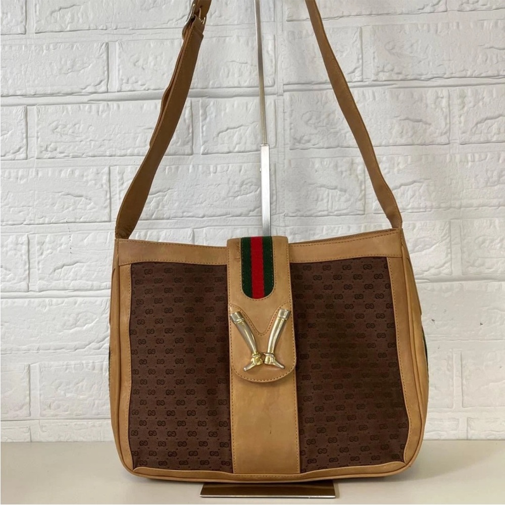 Gucci Brown and Tan Shoulder Bag